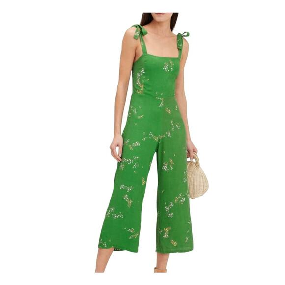 Faithful the Brand Elsa Green Jumpsuit Size Small - Picture 2 of 12
